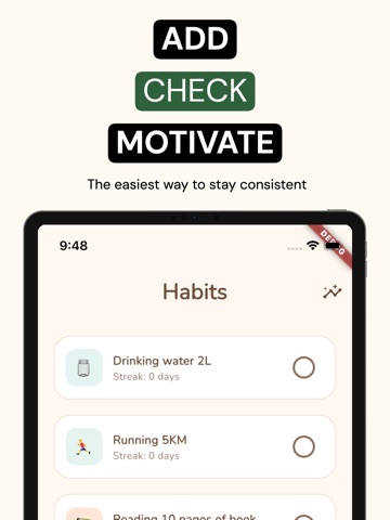 Habit Tracker - Goal Focus iPad screenshot