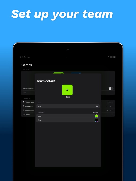 Huck - Ultimate Scoreboard iPad screenshot 4 - Sports app
