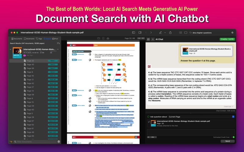 Screenshot #1 pour PDF Search : AI Chat with Docs