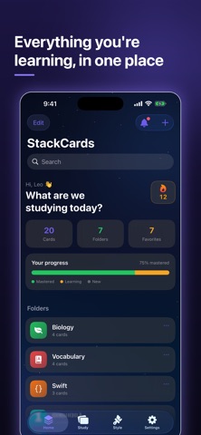 StackCards - Flashcards Screenshot 1 of 6