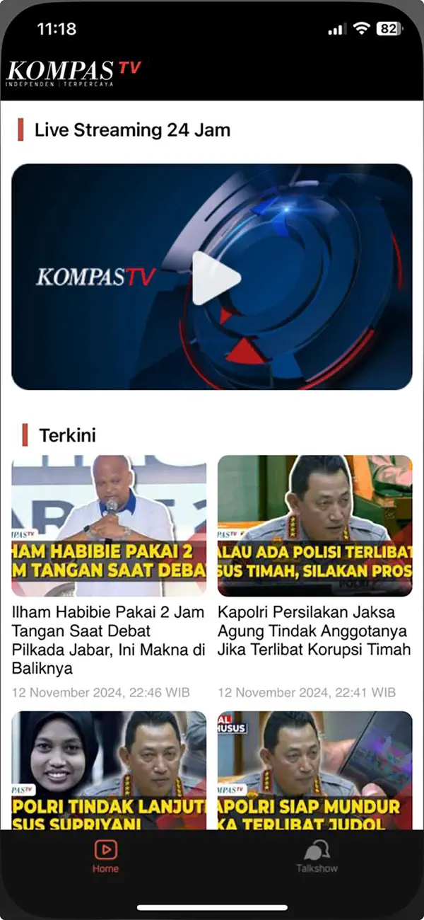 Screenshot #2 pour Kompas TV - Live Streaming