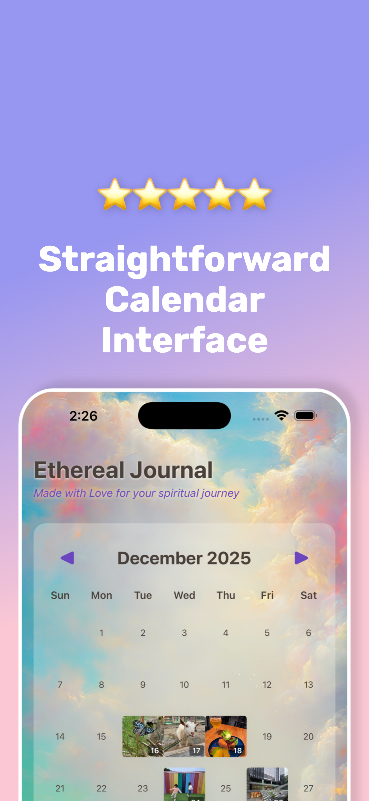 Simple Ethereal Journal screenshot 2