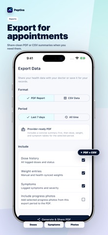 Peptiva: GLP-1 Tracker Screenshot 6 of 8