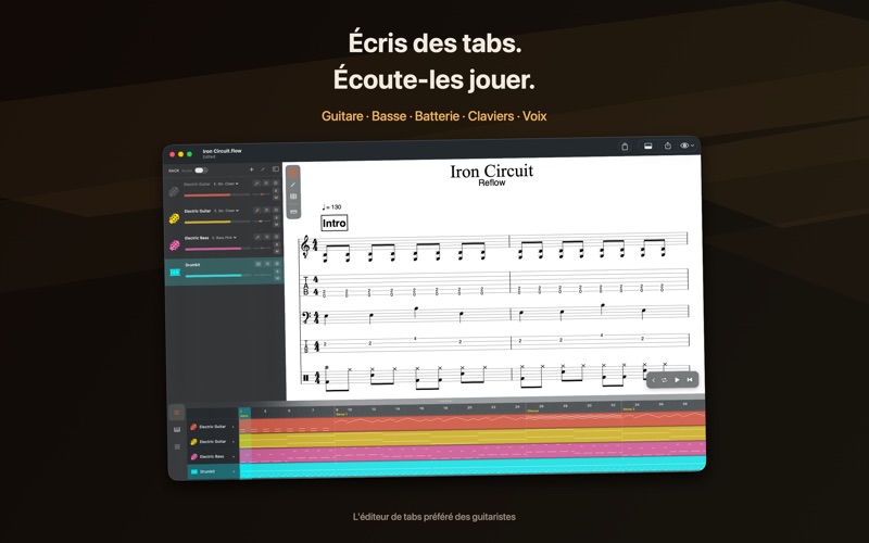 Screenshot #1 pour Reflow - Éditeur de Tablatures