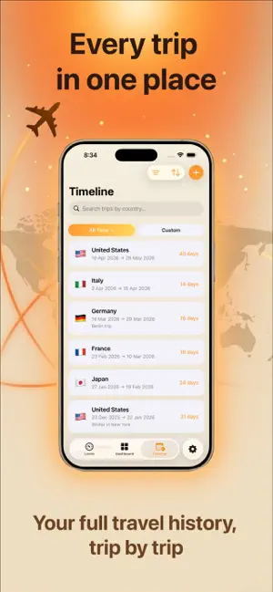 PassDays: Country Day Tracker screenshot 4