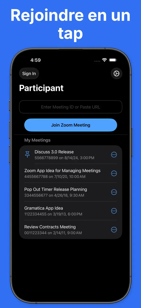 Screenshot #2 pour Participant 3rd Party Zoom App