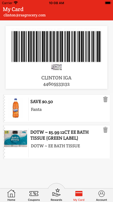 Kirby Foods Rewards Screenshot