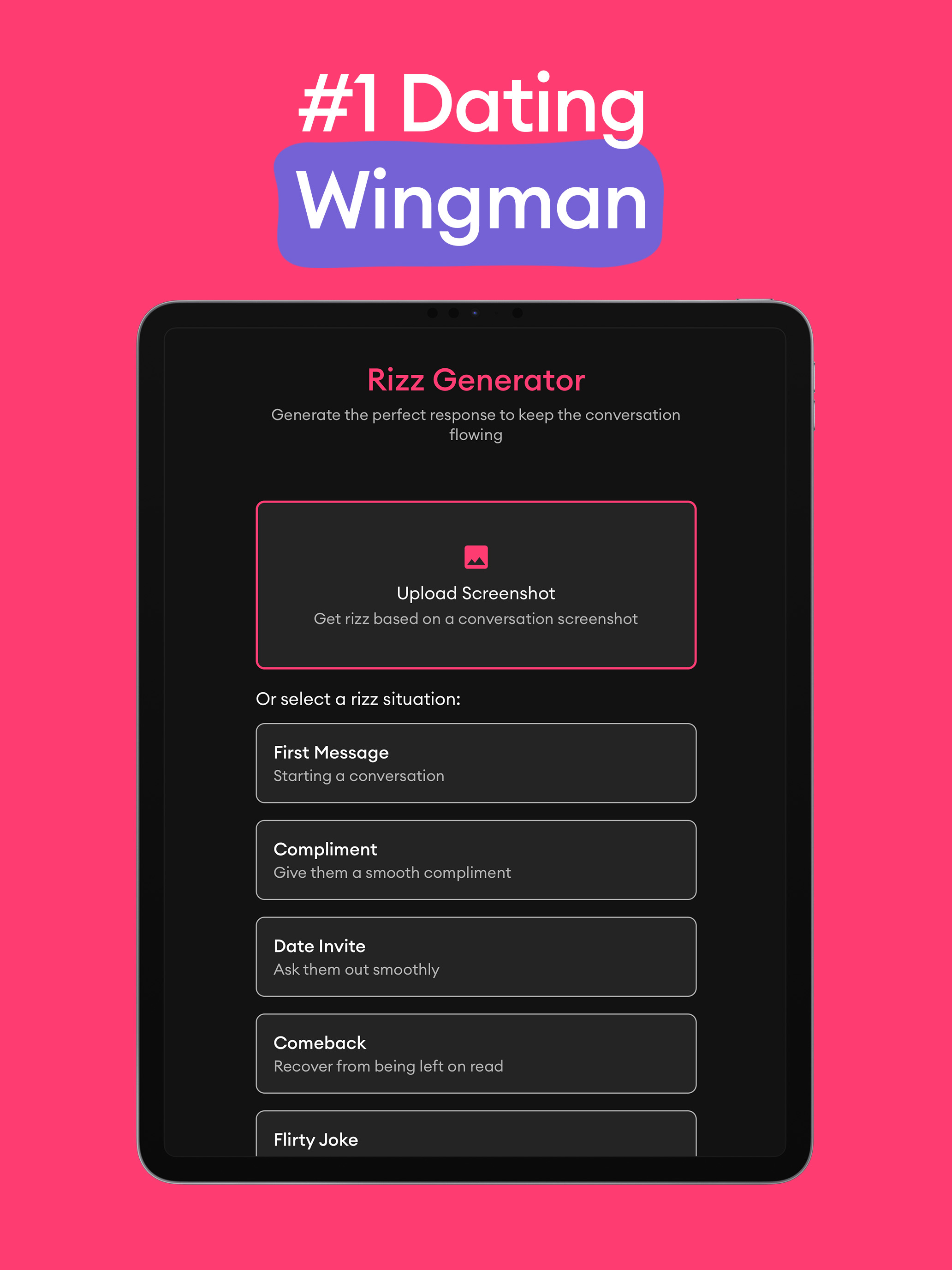 Rizz Dating Wingman - Matchine