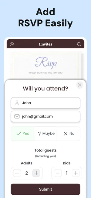 Invitation Maker, RSVP e-card screenshot 7