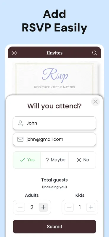 Invitation Card Maker, RSVP screenshot 7 of 10