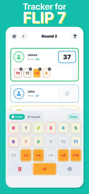Flip 7 - Score Tracker screenshot 1
