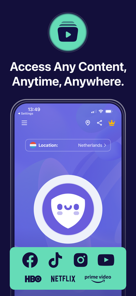 PrimeVPN - Fast & Secure VPN screenshot 1