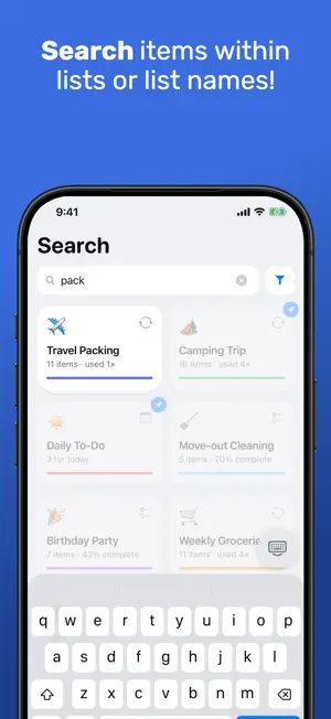 Checklist: Reusable Lists screenshot 3