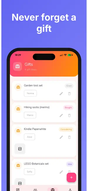 Gift It: Ideas & Reminders screenshot 2