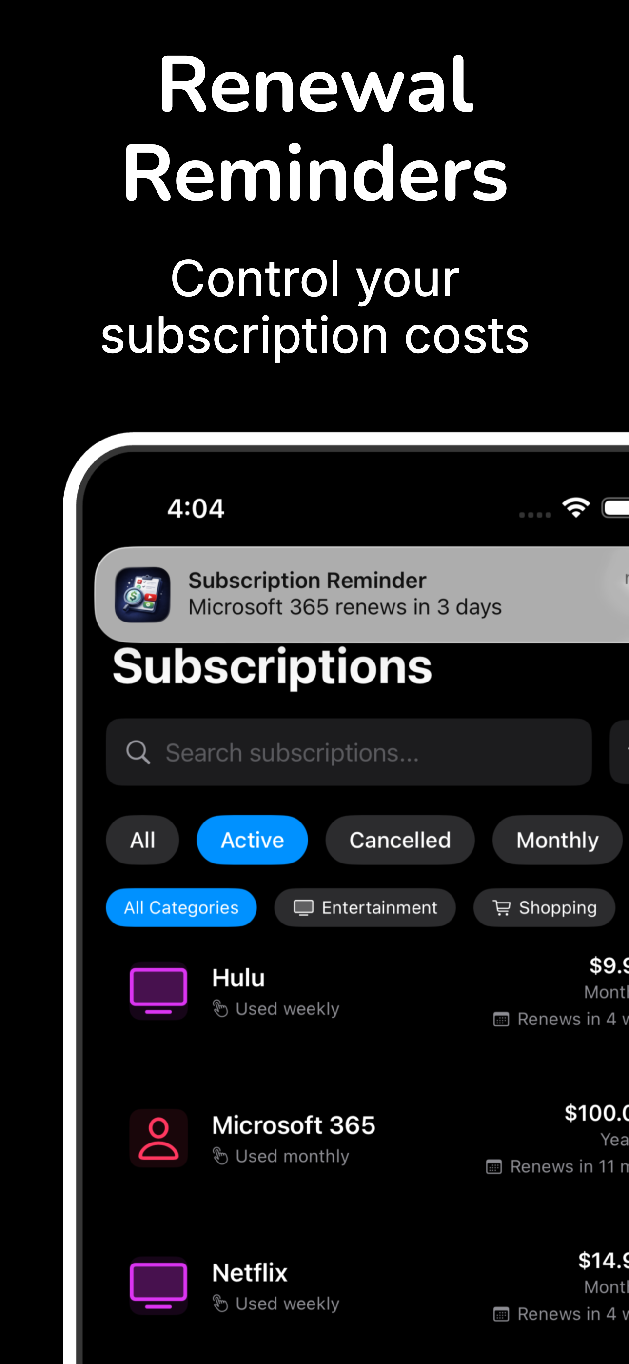 SubTrack-Subscription Tracker