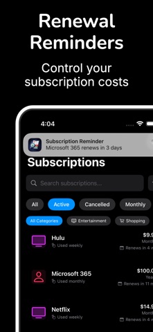 SubTrack-Subscription Tracker Screenshot 4 of 6
