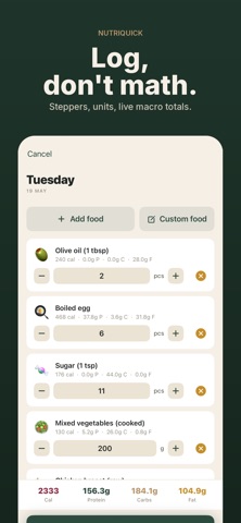 NutriQuick: Macro Tracker screenshot