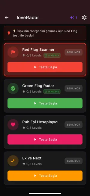 LoveRadar: İlişki Testi screenshot 1