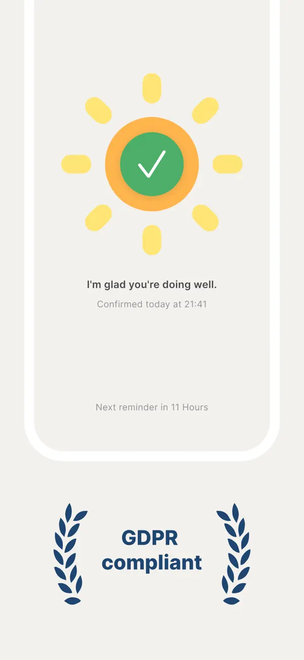 Screenshot #3 pour Still alive? Daily Check-In