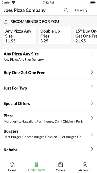 Joes Pizza Company. Screenshot