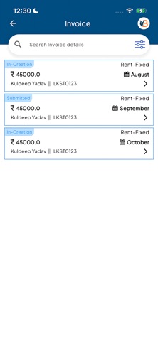 Biznext MyApp - Lease screenshot
