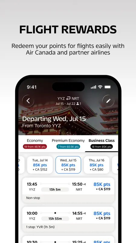 Air Canada + Aeroplan screenshot 6 of 8