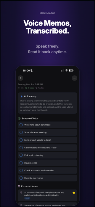 Minima Do - Voice To-Do List Screenshot 3 of 6