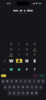 one at a time: word ladder screenshot 5