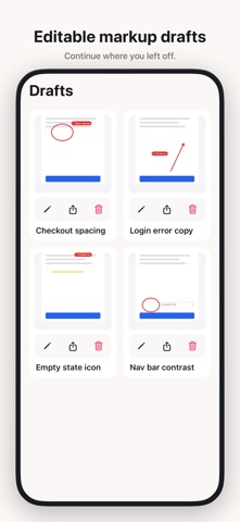 Mark Draft: Screenshot Markup iPhone screenshot