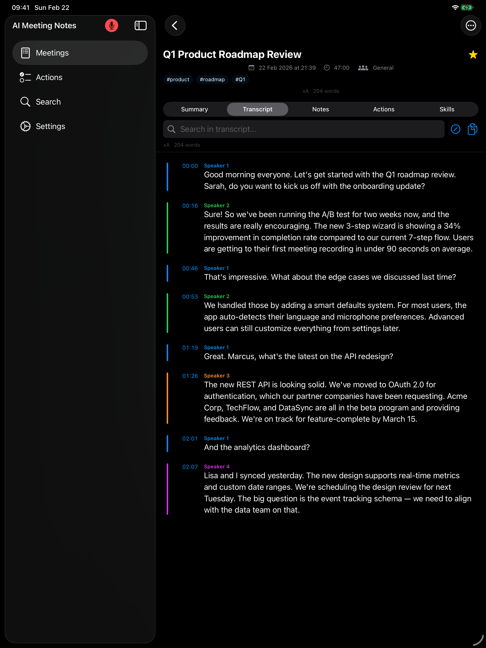 AI Meeting Notes - Transcribe screenshot 11