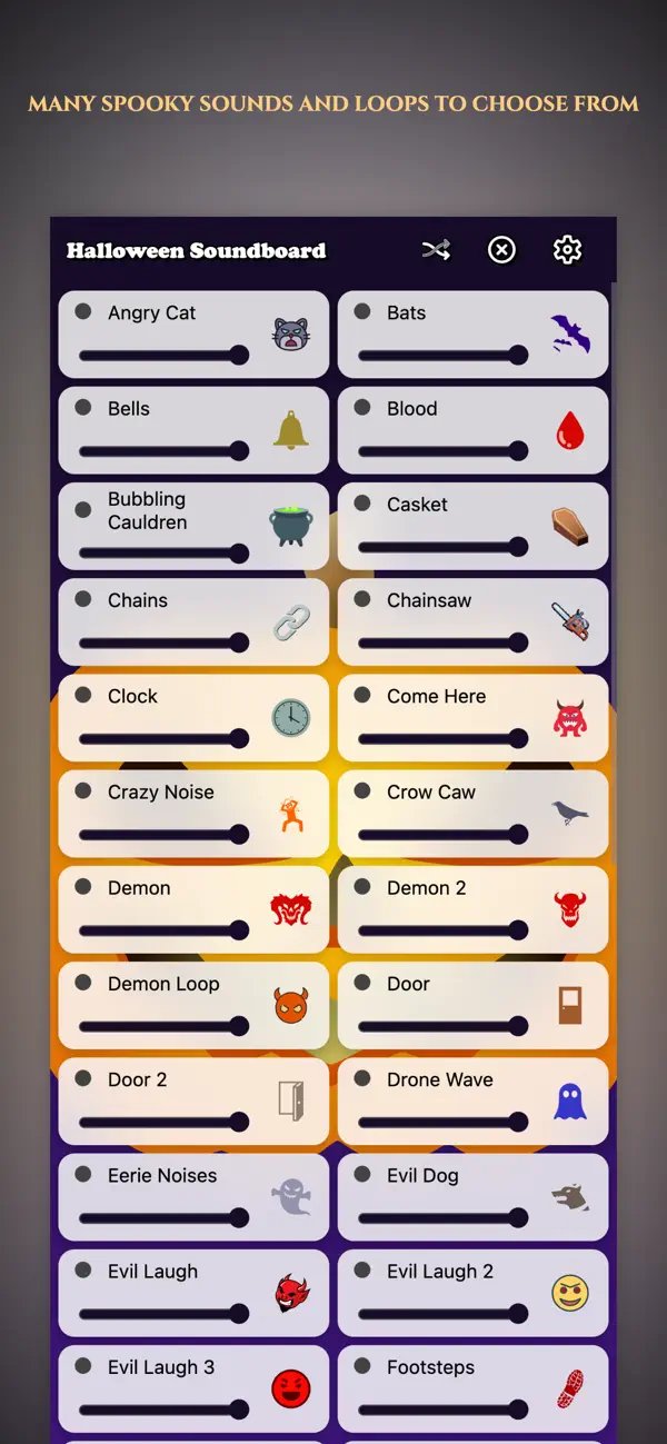Screenshot #1 pour Halloween Soundboard App