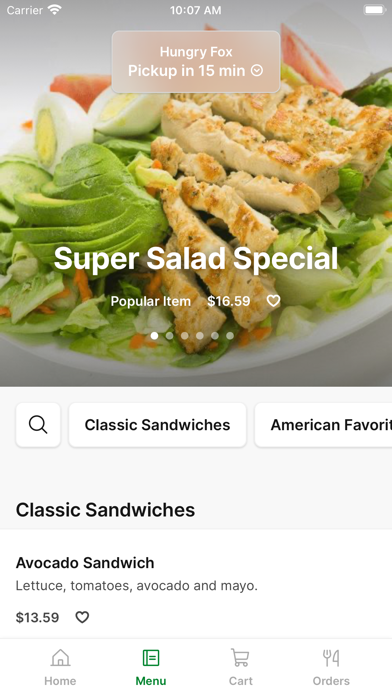 Hungry Fox To Go iPhone screenshot 2 - Food & Drink app