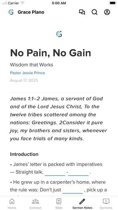Grace Church Plano iPhone screenshot 3 - Education app
