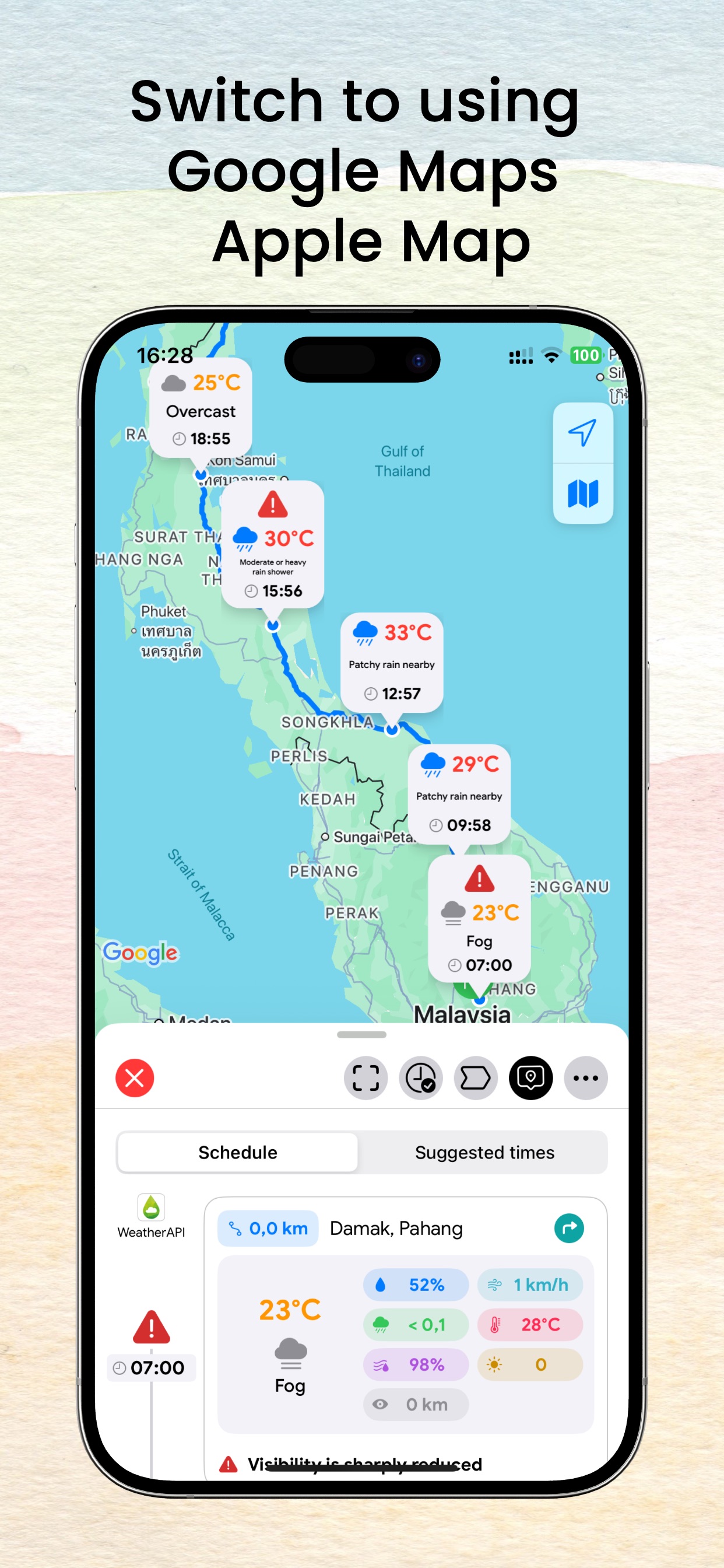 Screenshot 4 of Color Weather Trip - Road Plan