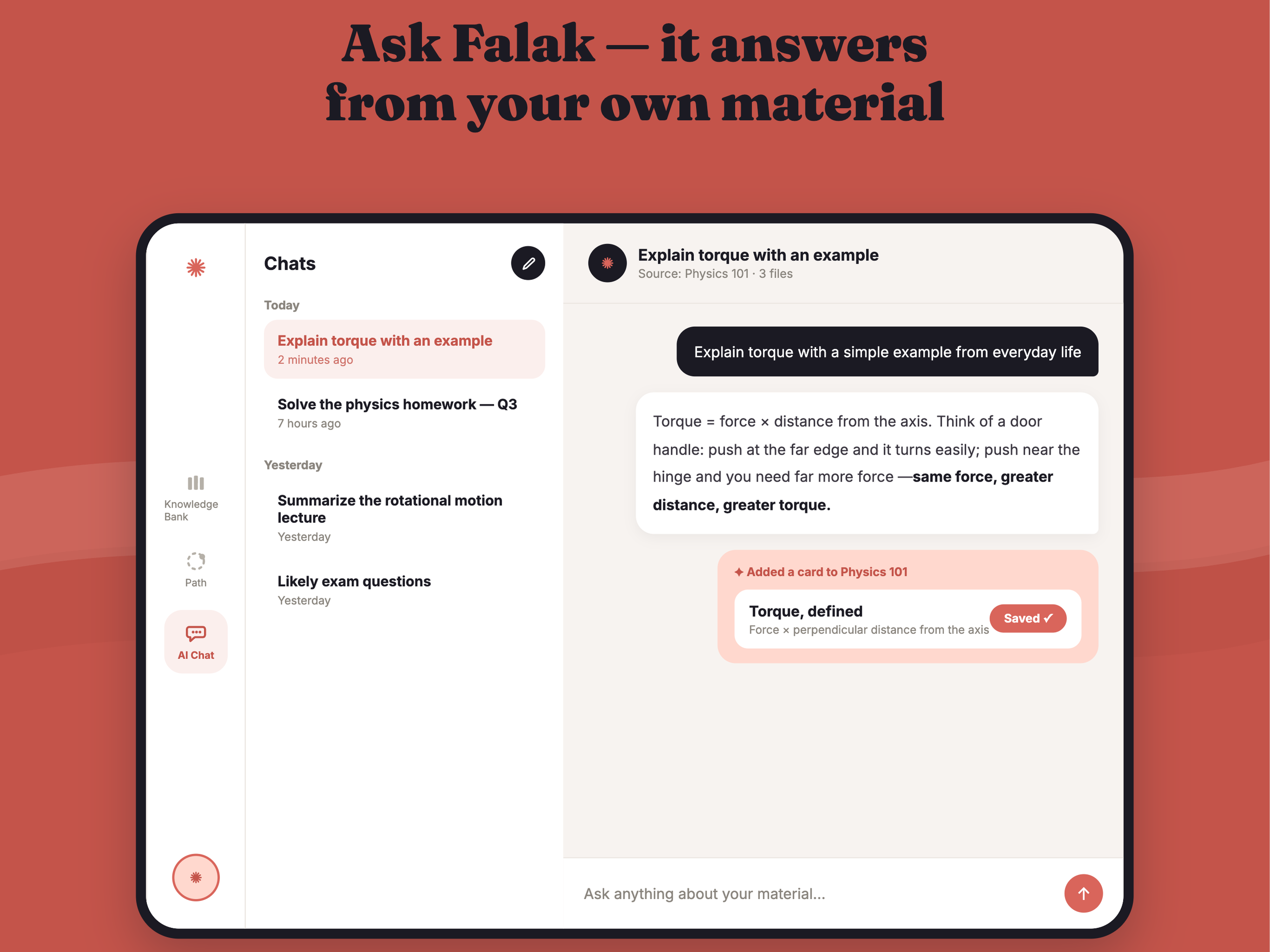 Falak AI: More Than Flashcards screenshot 12