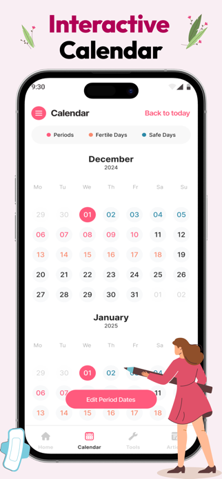 Period & Ovulation Tracker App Screenshot 5 of 7
