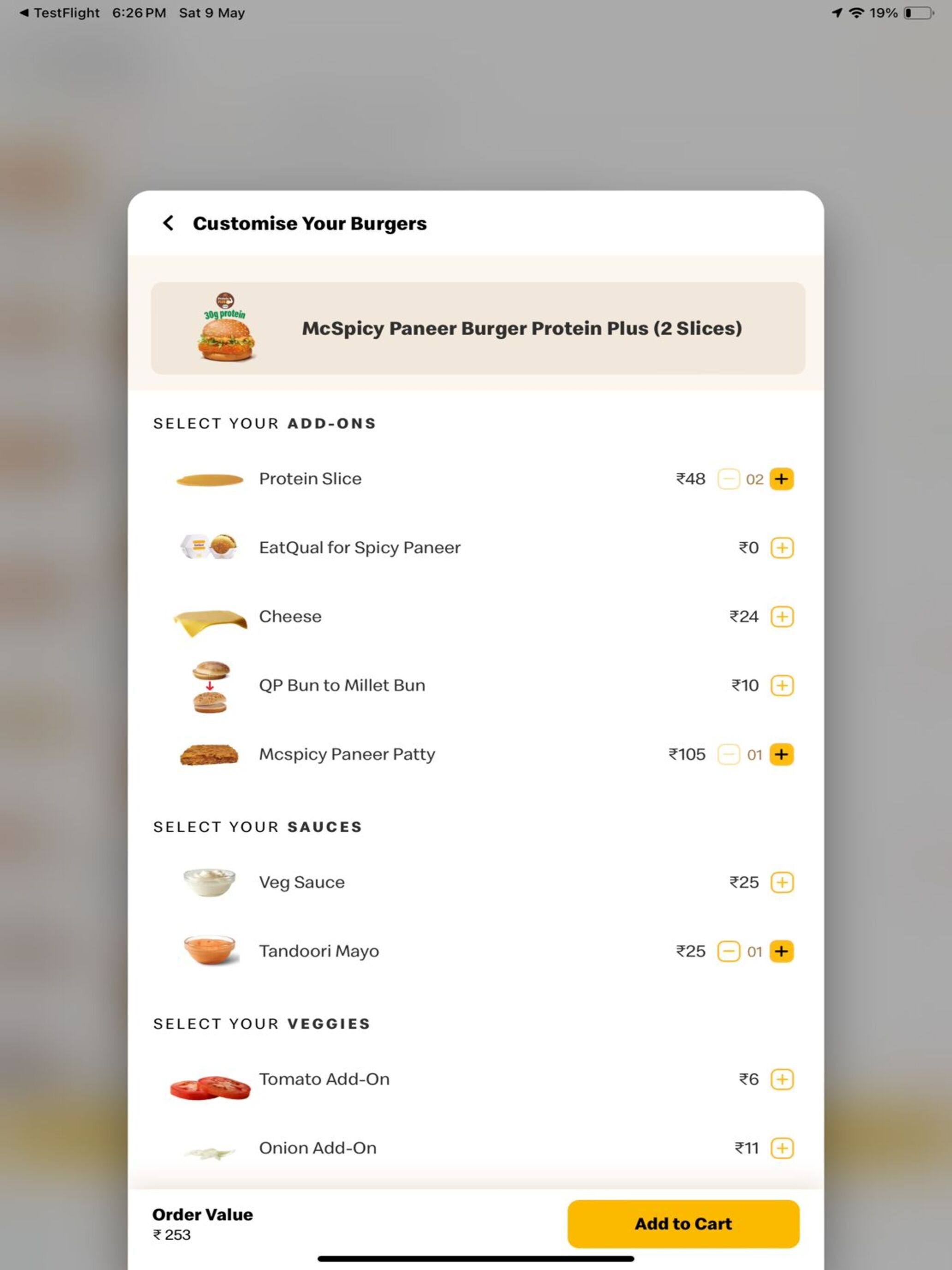McDelivery India west & south