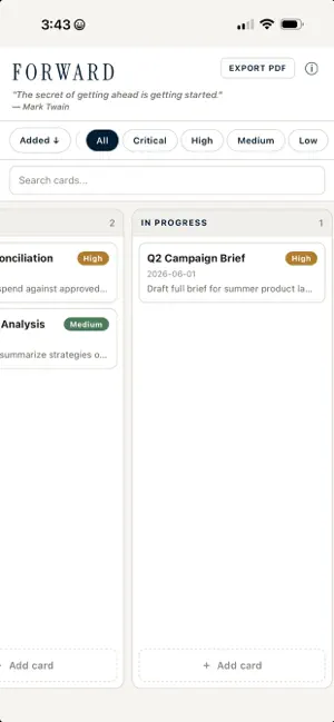 Forward — Kanban Board screenshot 2
