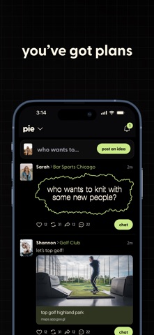 Pie: Free Events, Cool People app screenshot