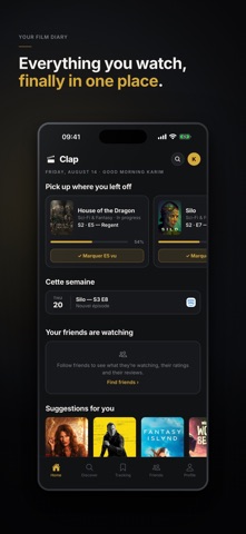 Clap: TV Shows & Movies iPhone screenshot