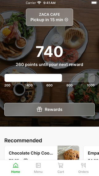 Zaca Cafe iPhone screenshot 1 - Food & Drink app