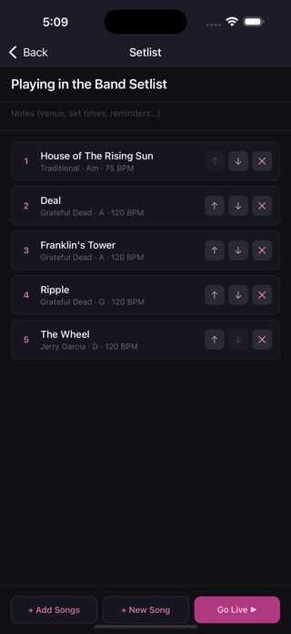 SetMate: Gig Sheets Screenshot 10 of 10