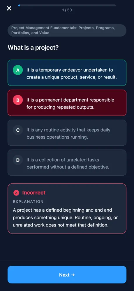 CAPM Project Management Prep screenshot 4