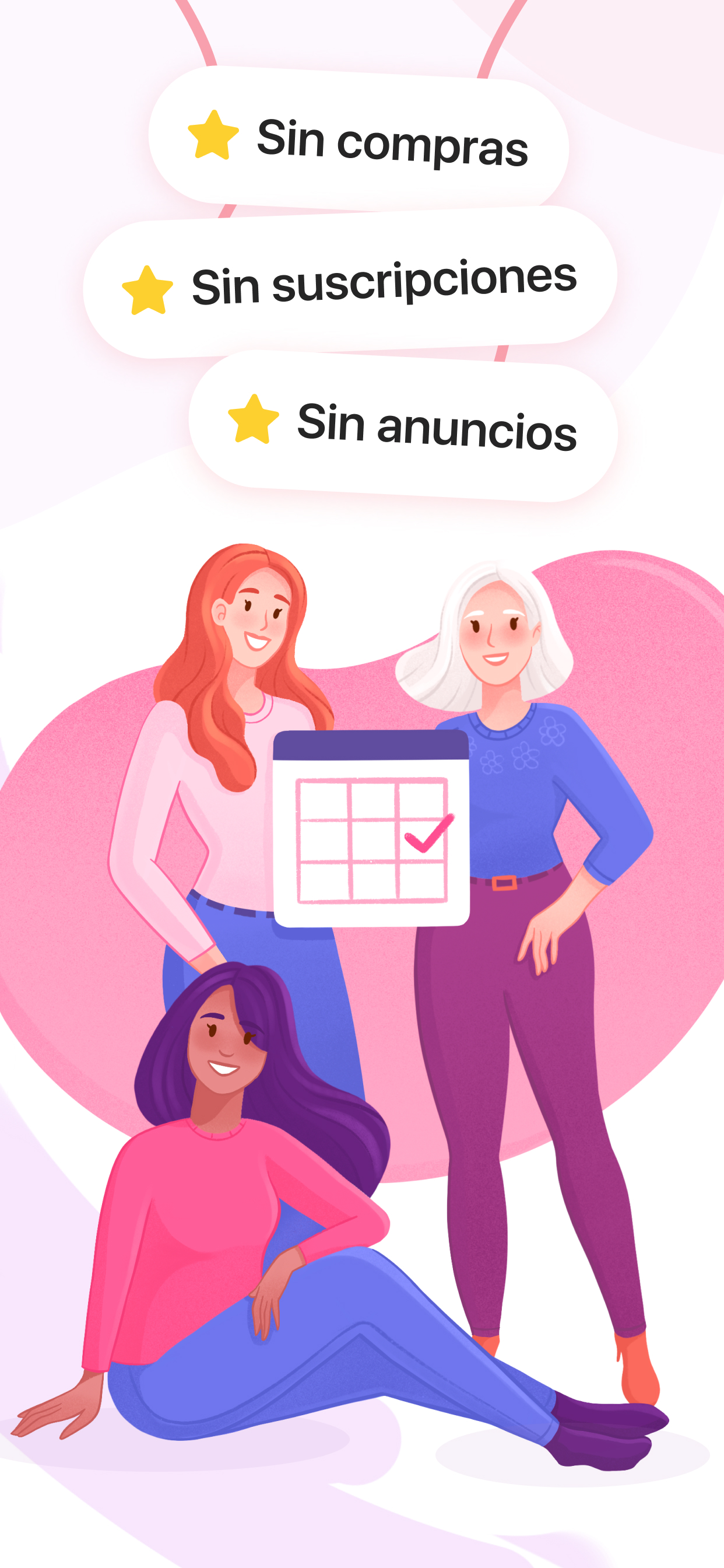 Calendario menstrual ゜