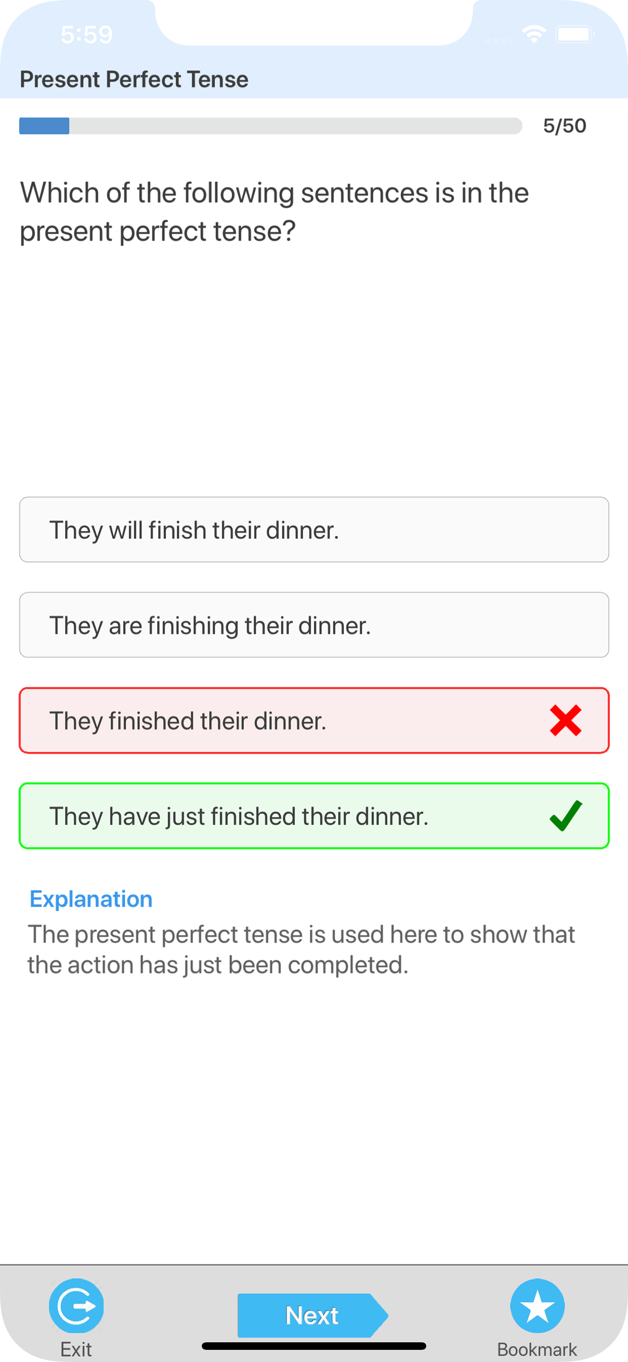 English Tenses Quizzes screenshot 3