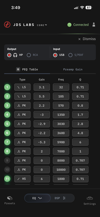 JDS Labs Core DSP Screenshot 3 of 8