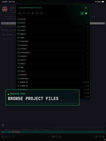 QuickTUI: AI Agent Terminal iPad screenshot 4