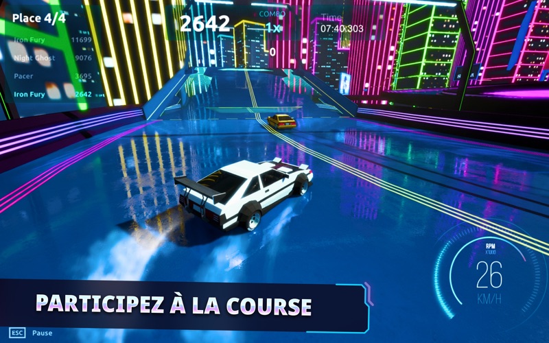 Screenshot #1 pour Driftpunk Race: Course Voiture