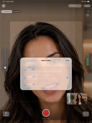 Frame Pair: Dual Video Camera iPad screenshot