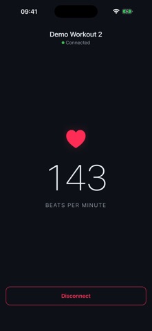 Heart Rate BLE iPhone screenshot